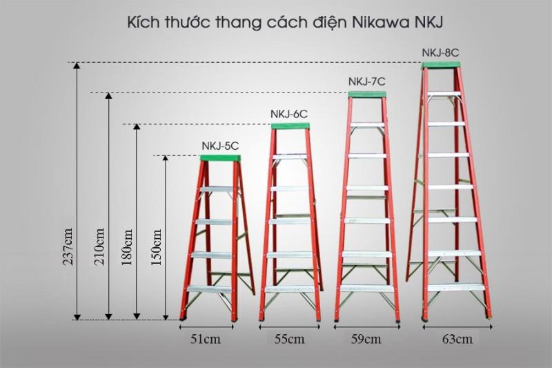 Thang cách điện chữ A Nikawa NKJ-8C